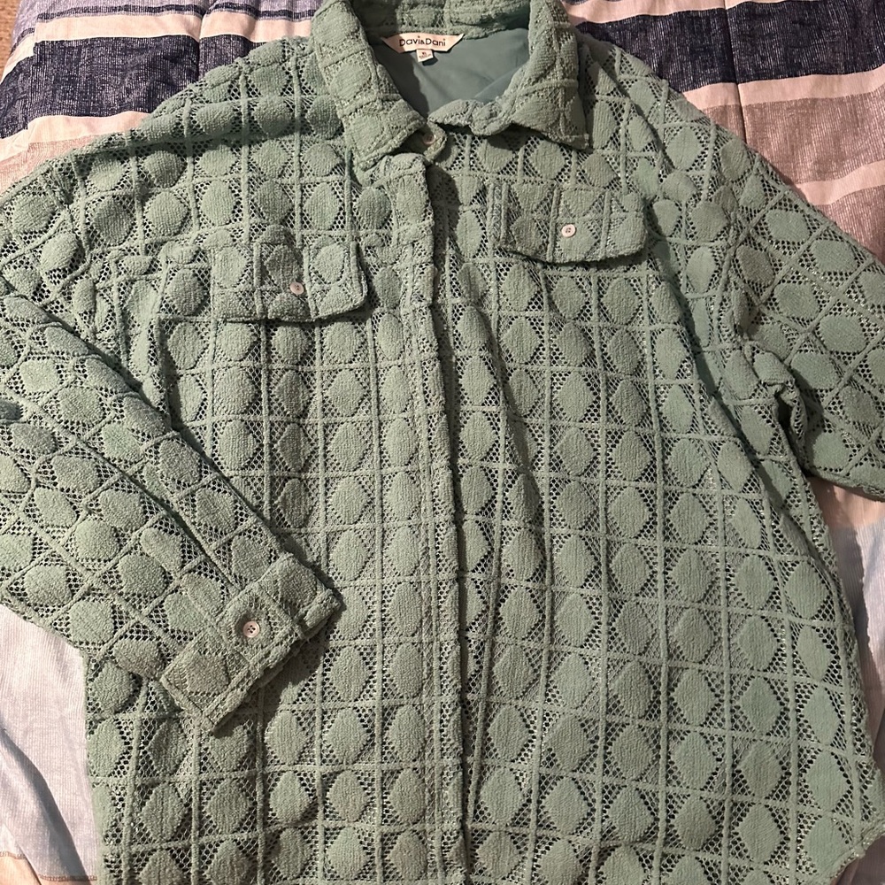 Davi & Dani Olive Textured Jacket